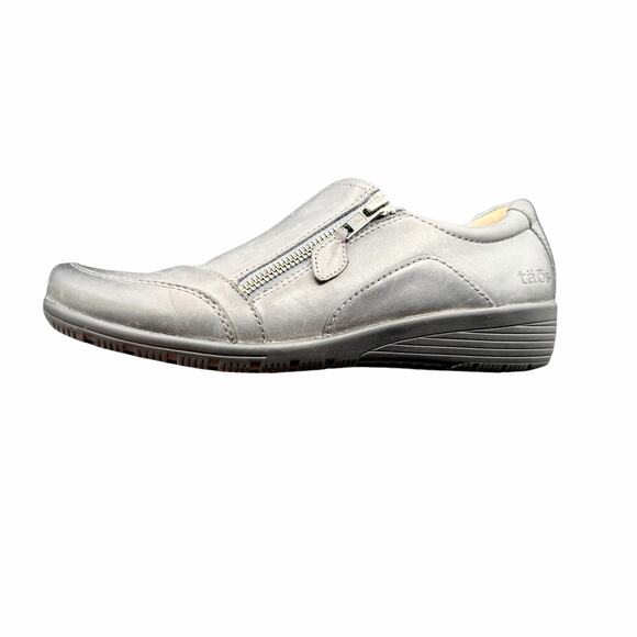 Taos Character Leather Slip-On Shoes Gray Zip Comfort Women’s Size 7 - Picture 10 of 13